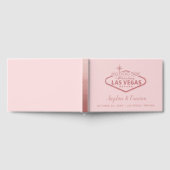 Elegant Roos Gold Pink Las Vegas Wedding Gastenboek (Volledig)
