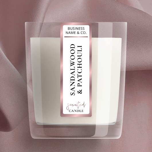 Elegant Roos Gold Product Seal Tamper Proof Candle Labels