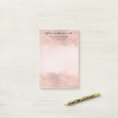 Elegant Roos Gold Professional Salon Hair Makeup Post-it® Notes (Op bureau)