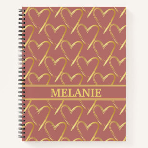 Elegant Roos Gold Professionele gepersonaliseerde Notitieboek