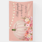 Elegant Roos Gold Pumpkin Baby shower Spandoek (Verticaal)