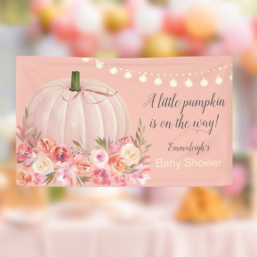 Elegant Roos Gold Pumpkin Baby shower Spandoek