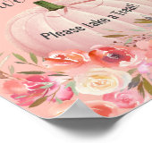 Elegant Roos Gold Pumpkin Baby shower Treat Poster (Hoek)