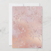 Elegant Roos Gold Quinceanera Sweet 15 Party Kaart (Achterkant)