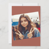 Elegant Roos Gold Quinceañera Uitnodiging (Achterkant)