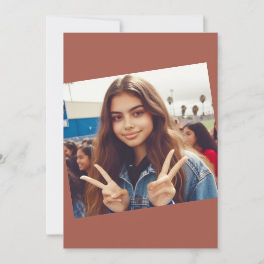 Elegant Roos Gold Quinceañera Uitnodiging (Achterkant)