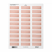 Elegant Roos Gold Return-adres Etiket (Full Sheet)