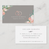Elegant Roos Gold Rings Floral Visitekaartje (Voorkant / Achterkant)