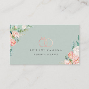 Elegant Roos Gold Rings Floral Visitekaartje