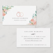 Elegant Roos Gold Rings Floral Visitekaartje (Voorkant / Achterkant)