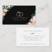 Elegant Roos Gold Rings Floral Visitekaartje (Voorkant / Achterkant)