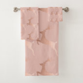 Elegant Roos Gold Roze kerstrendierpatroon Bad Handdoek (Insitu)