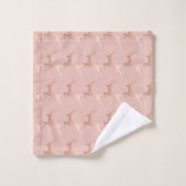 Elegant Roos Gold Roze kerstrendierpatroon Bad Handdoek (Wasdoekje)