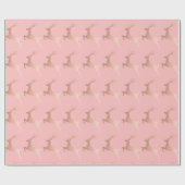 Elegant Roos Gold Roze kerstrendierpatroon Cadeaupapier (Vlak)