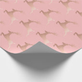 Elegant Roos Gold Roze kerstrendierpatroon Cadeaupapier (Hoek)