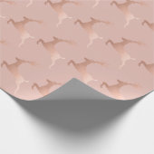 Elegant Roos Gold Roze kerstrendierpatroon Cadeaupapier (Hoek)