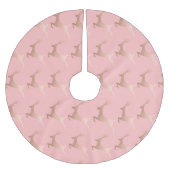 Elegant Roos Gold Roze kerstrendierpatroon Kerstboom Rok (Voorkant)