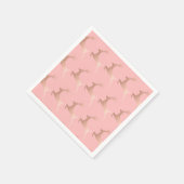 Elegant Roos Gold Roze kerstrendierpatroon Servet (Hoek)