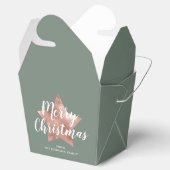 Elegant Roos Gold Sage Green Christmas Bedankdoosjes (Geopend)