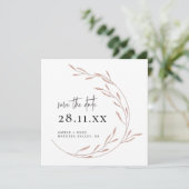 Elegant Roos Gold Save the Date Kaart (Staand voorkant)