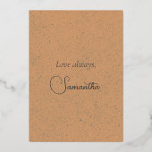 Elegant Roos Gold Script en Lijst collega's Folie Feestdagenkaart (Achterkant)