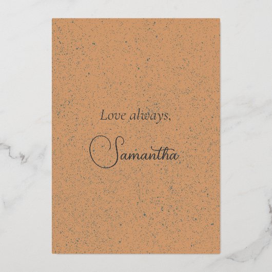 Elegant Roos Gold Script en Lijst collega's Folie Feestdagenkaart (Achterkant)