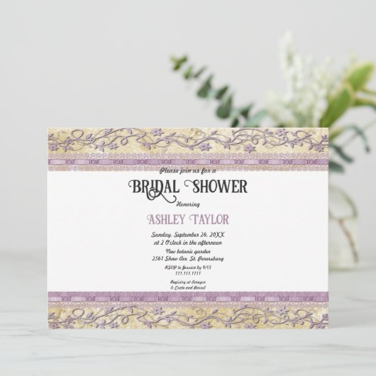 Elegant Roos Gold Script Glam Vrijgezellenfeest Kaart (Staand voorkant)