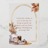 Elegant Roos Gold Script Harvest Home Décor Items Folie Feestdagenkaart (Voorkant)