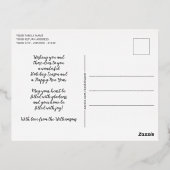 Elegant Roos Gold Seasons - Groetontwerp op maat Folie Feestdagen Briefkaart (Achterkant)