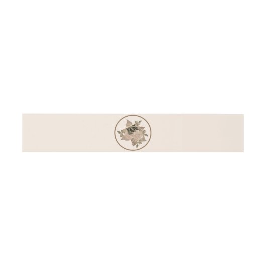 Elegant Roos Gold Sepia Clitter Floral Uitnodigingen Wikkel (Vlak)