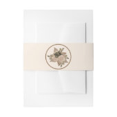 Elegant Roos Gold Sepia Clitter Floral Uitnodigingen Wikkel (Voorkant Voorbeeld)
