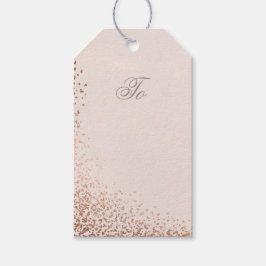Elegant Roos Gold Shimmer Cadeaulabel