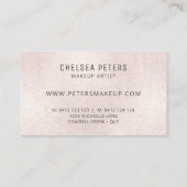 Elegant Roos Gold Shimmer Professional Afsprakenkaartje (Achterkant)