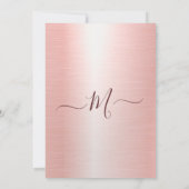 Elegant Roos Gold Silver Glitter Drips Verjaardag Kaart (Achterkant)