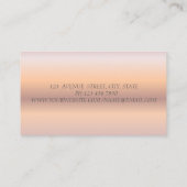 Elegant Roos Gold Silver Glitter Hoofdtelefoon DJ Visitekaartje (Achterkant)