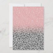 Elegant Roos Gold Silver Glitter Leopard Print Kaart (Achterkant)