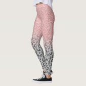 Elegant Roos Gold Silver Glitter Leopard Print Leggings (Links)
