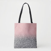 Elegant Roos Gold Silver Glitter Leopard Print Tote Bag (Voorkant)
