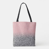 Elegant Roos Gold Silver Glitter Leopard Print Tote Bag (Achterkant)