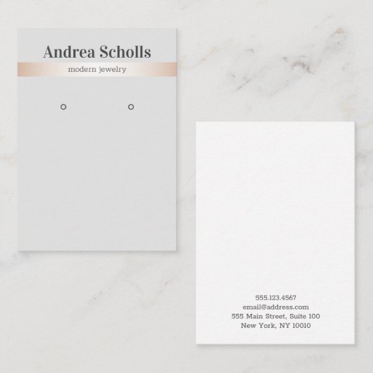 Elegant Roos Gold Silver-juwelen die beeldscherm v Visitekaartje (Voorkant / Achterkant)