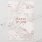 elegant roos gold slim muziekevenement op marmer flyer (Achterkant)