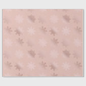 Elegant Roos Gold Snowflake-kerstpatroon Cadeaupapier (Vlak)
