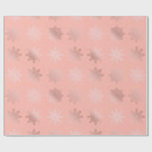 Elegant Roos Gold Snowflake-kerstpatroon Cadeaupapier (Vlak)