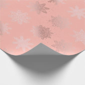 Elegant Roos Gold Snowflake-kerstpatroon Cadeaupapier (Hoek)