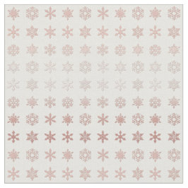 Elegant Roos Gold Snowflakes gepatterd wit Stof