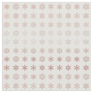Elegant Roos Gold Snowflakes gepatterd wit Stof