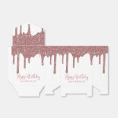 Elegant Roos Gold Sparkle Glitter Drift Birthday Bedankdoosjes (Uitgevouwen)