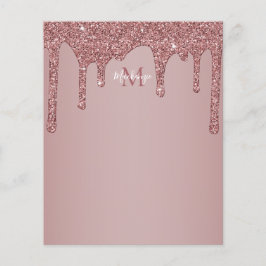 Elegant Roos Gold Sparkle Glitter Drift Monogram