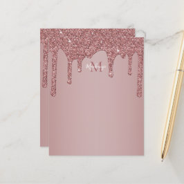 Elegant Roos Gold Sparkle Glitter Drift Monogram