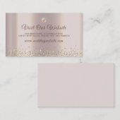 Elegant Roos Gold Sparkle Glitter Folie Informatiekaartje (Voorkant / Achterkant)